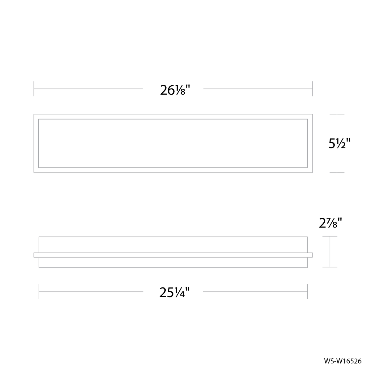 Ice Bar Outdoor Sconce 26in dimensions