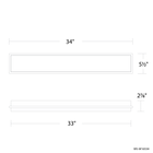 Ice Bar Outdoor Sconce 34in dimensions