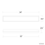 Ice Bar Outdoor Sconce 34in dimensions