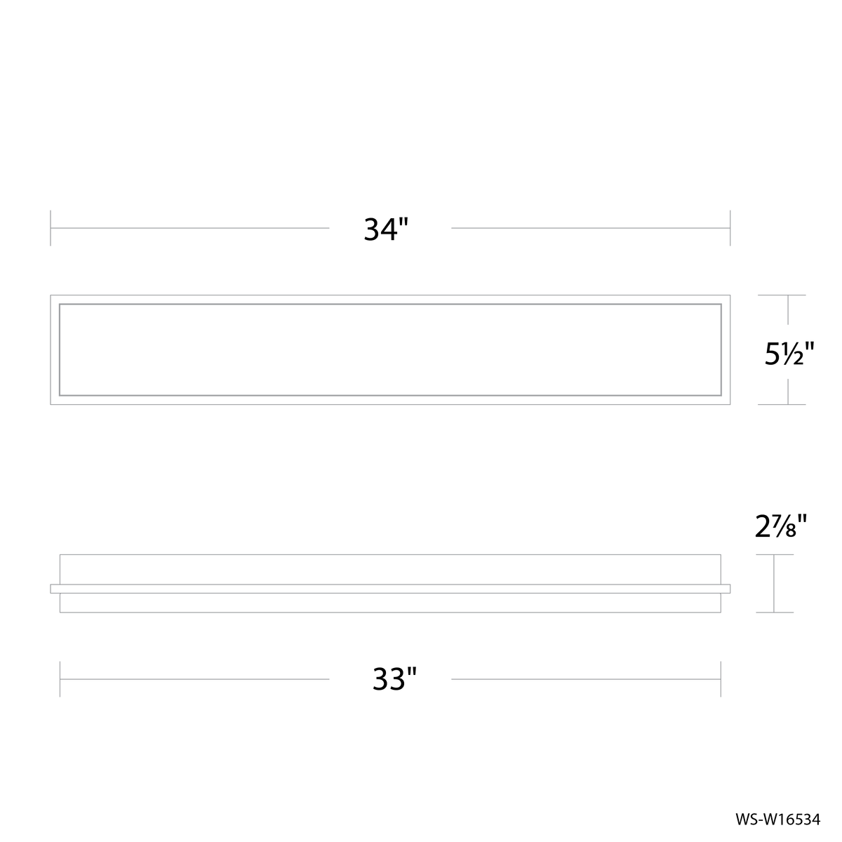 Ice Bar Outdoor Sconce 34in dimensions