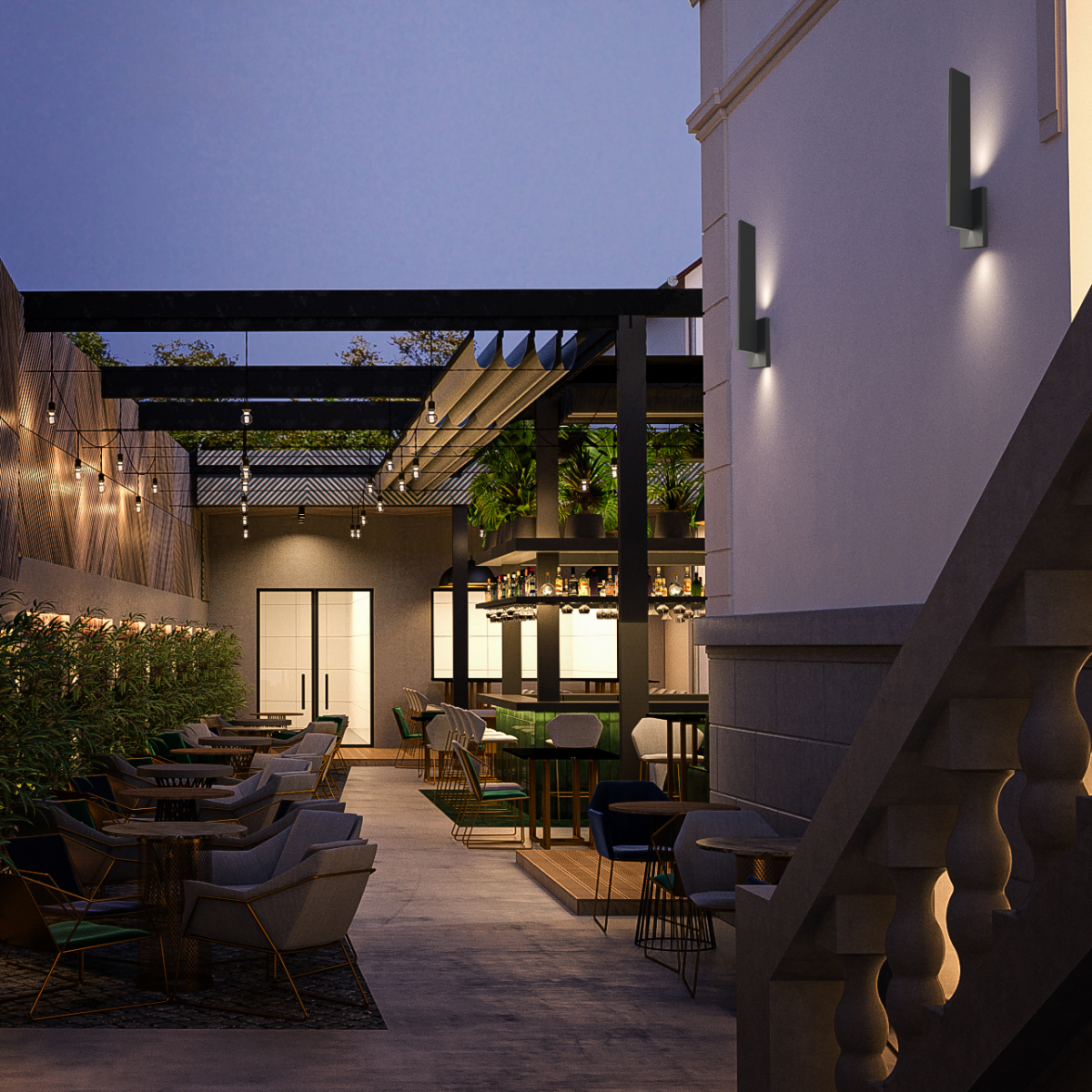 Mako Outdoor Sconce angle view