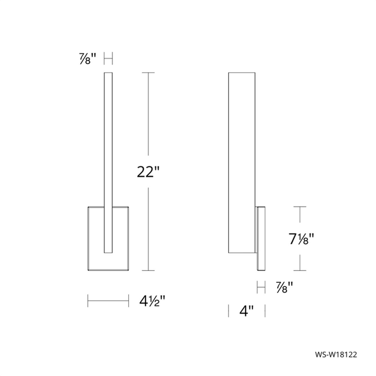 Mako Outdoor Sconce line drawing