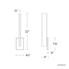 Mako Outdoor Sconce line drawing