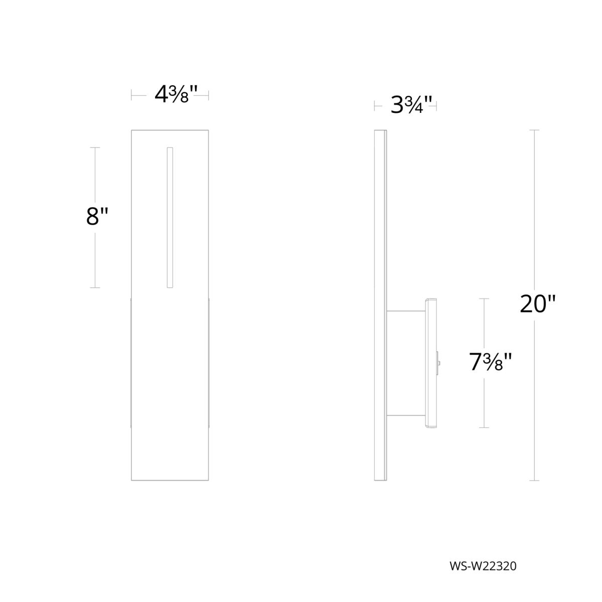 Aegis Outdoor Sconce - dimensional drawing