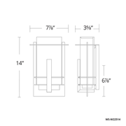 Kyoto Indoor/Outdoor Sconce - Line Drawing