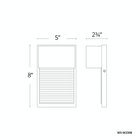 Hiline Sconce 8in dimensions