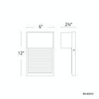 Hiline Sconce 12in dimensions
