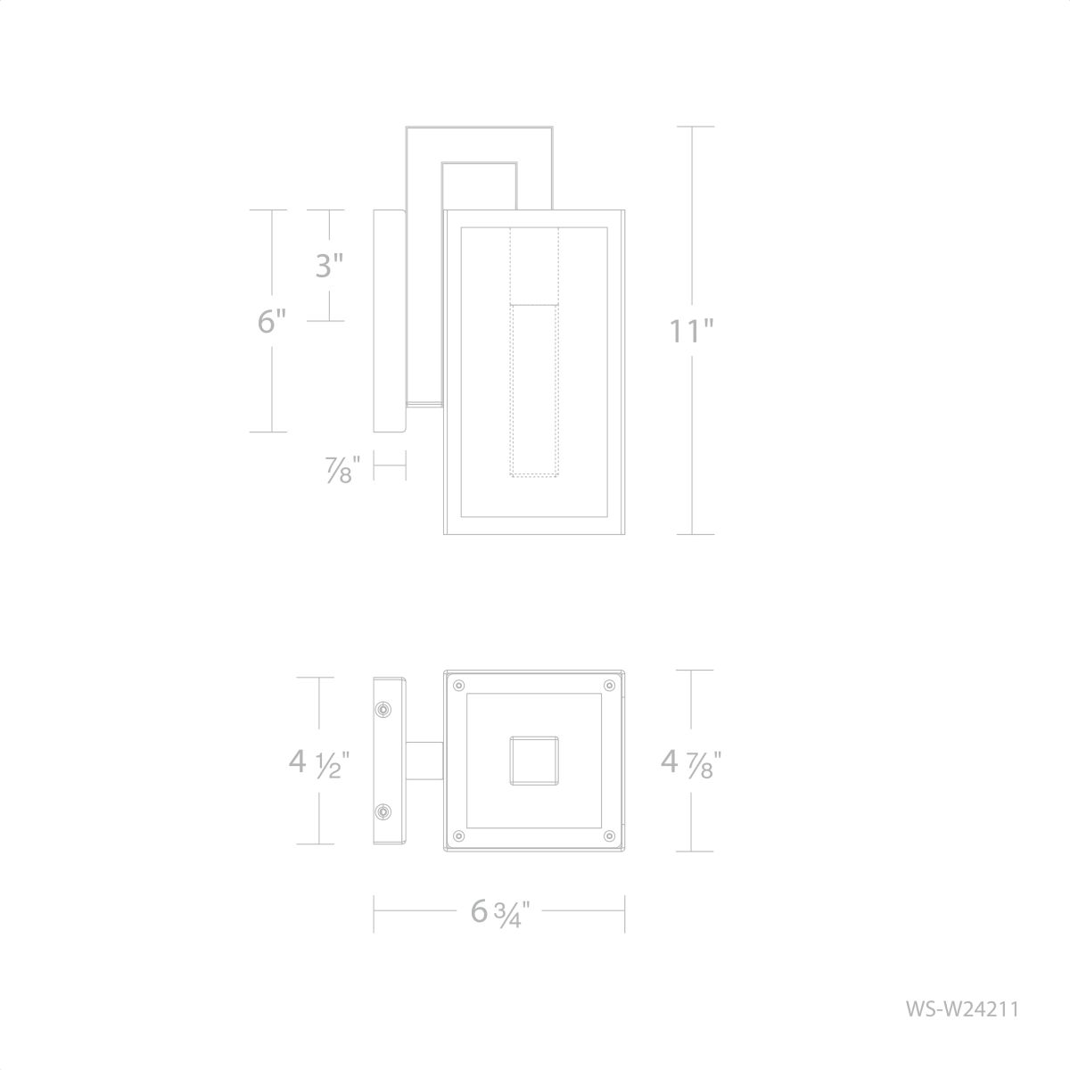 Cambridge Outdoor Sconce 11in Line Drawing