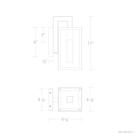 Cambridge Outdoor Sconce 11in Line Drawing