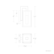 Cambridge Outdoor Sconce 11in Line Drawing