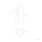 Cambridge Outdoor Sconce 18in Line Drawing