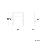 Boxie Outdoor Sconce 10in Line Drawing