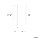 Boxie Outdoor Sconce 34in Line Drawing