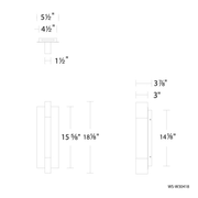 Heliograph Outdoor Sconce 18in dimensions