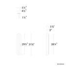 Heliograph Outdoor Sconce 32in dimensions