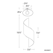 Helix Sconce 17in dimensions