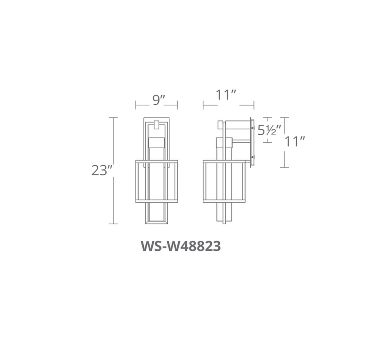 Logic Outdoor Sconce 23IN - Line Drawing