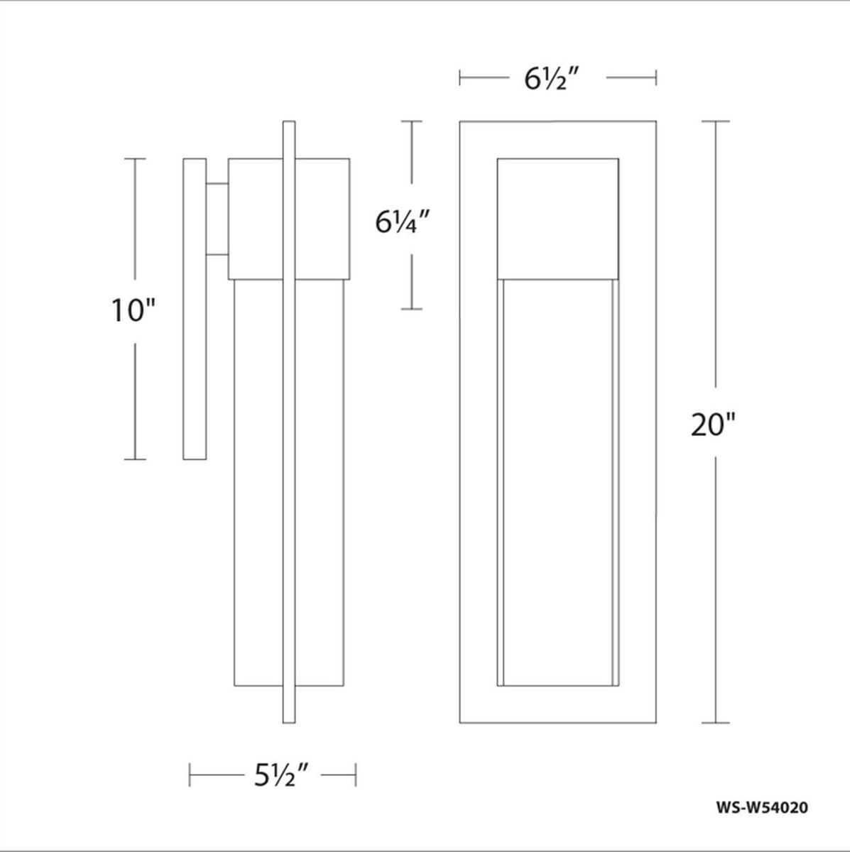 Mist 20in line drawing