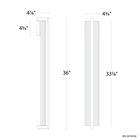 Krimp Outdoor Sconce 36IN - Line Drawing