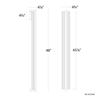Krimp Outdoor Sconce 48IN - Line Drawing