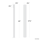 Krimp Outdoor Sconce 60IN - Line Drawing