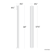 Krimp Outdoor Sconce 60IN - Line Drawing