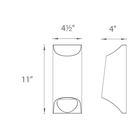 Mega Outdoor Sconce line drawing