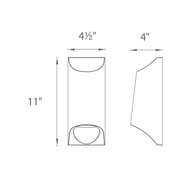 Mega Outdoor Sconce line drawing