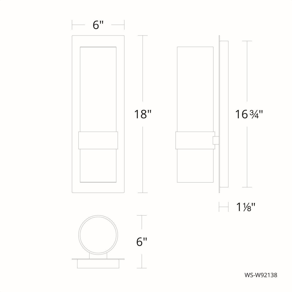 Beacon 18in line drawing