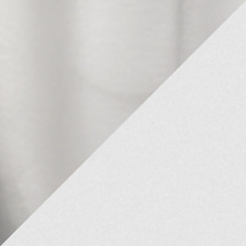Aura finish swatch - Brushed Nickel/Matte White