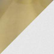 Aura finish swatch - Soft Brass/Matte White