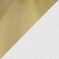 Aura finish swatch - Soft Brass/Matte White